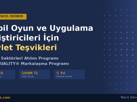 Mobil Oyun ve Uygulama Geliştiricileri İçin Devlet Teşvikleri 2026: Stüdyonuzu Büyütmenin En Kısa Yolu