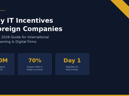 How Foreign IT & Gaming Companies Can Access Turkey’s State Incentive Ecosystem (2026 Guide)
