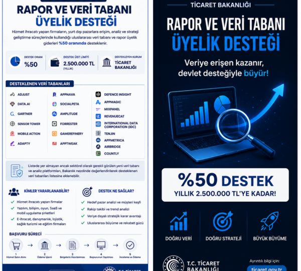 Bilişim Şirketleri için Rapor ve Veri Tabanı Üyelik Desteği