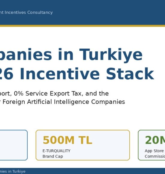 How Foreign AI Companies Access Türkiye’s Incentive Stack in 2026: From 0% Service Export Tax to App Store Commission Recovery