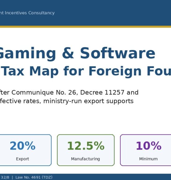 The 2026 Tax Map for Mobile Gaming and Software Founders in Türkiye: Post-July View for Foreign IT and Gaming Firms