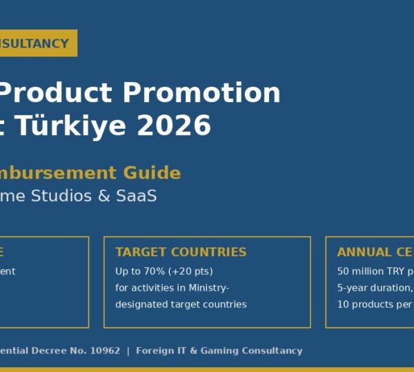 Digital Product Promotion Support Türkiye 2026 UA reimbursement guide for foreign game studios and SaaS companies