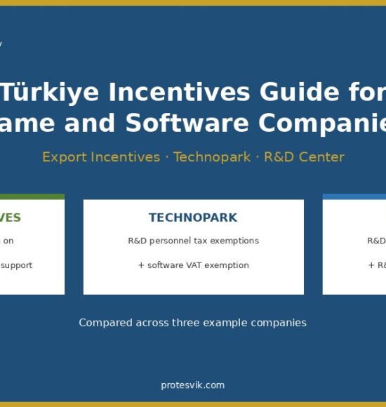 Türkiye Incentives Guide for Game and Software Companies: Export Incentives, Technopark and R&D Center (2026)